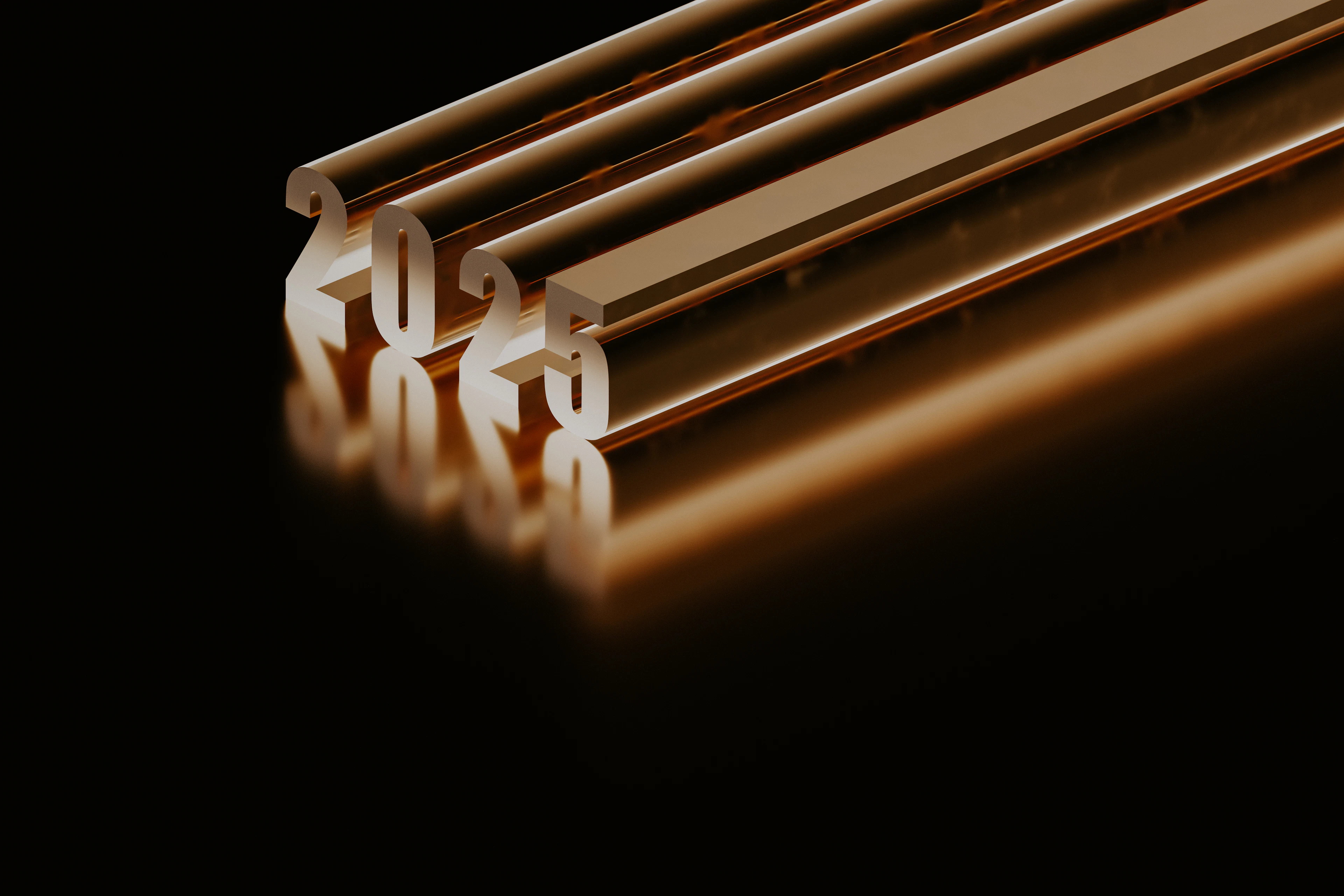 Copper extrusion profiles on a black background