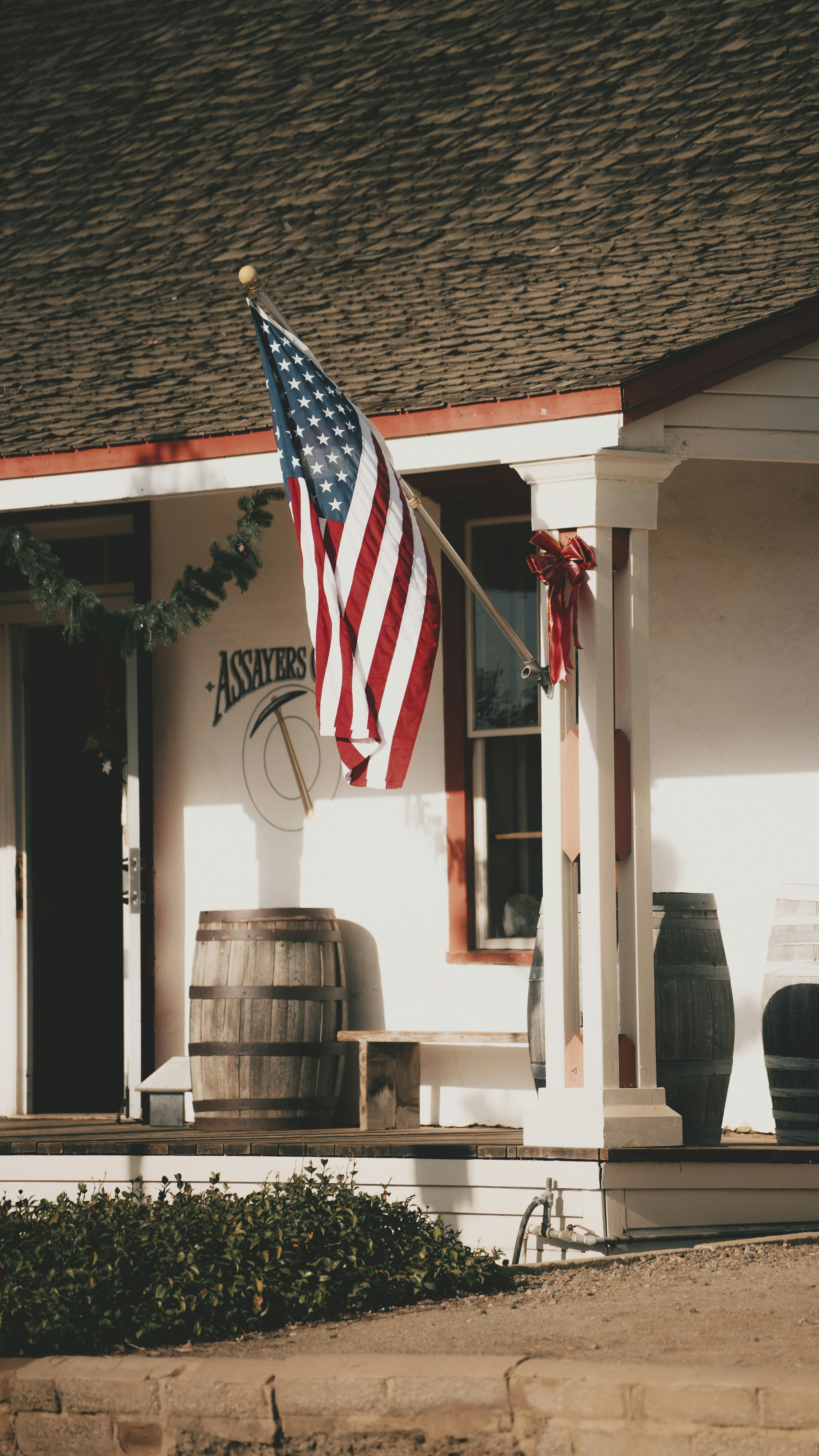Casa em Orlando com bandeira americana