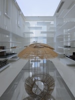 A room filled with lots of shelves filled with furniture