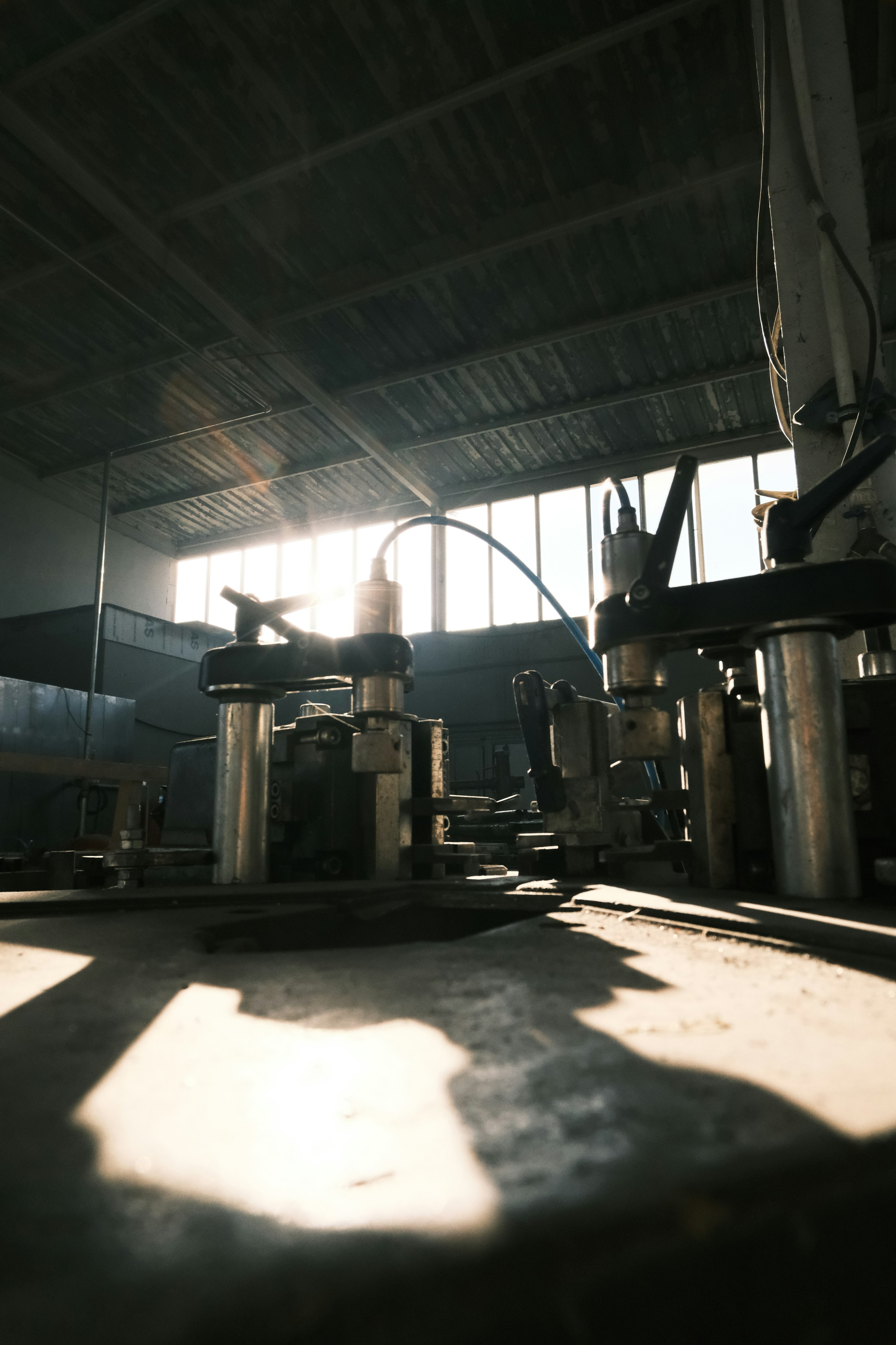 A room with a lot of machinery inside of it