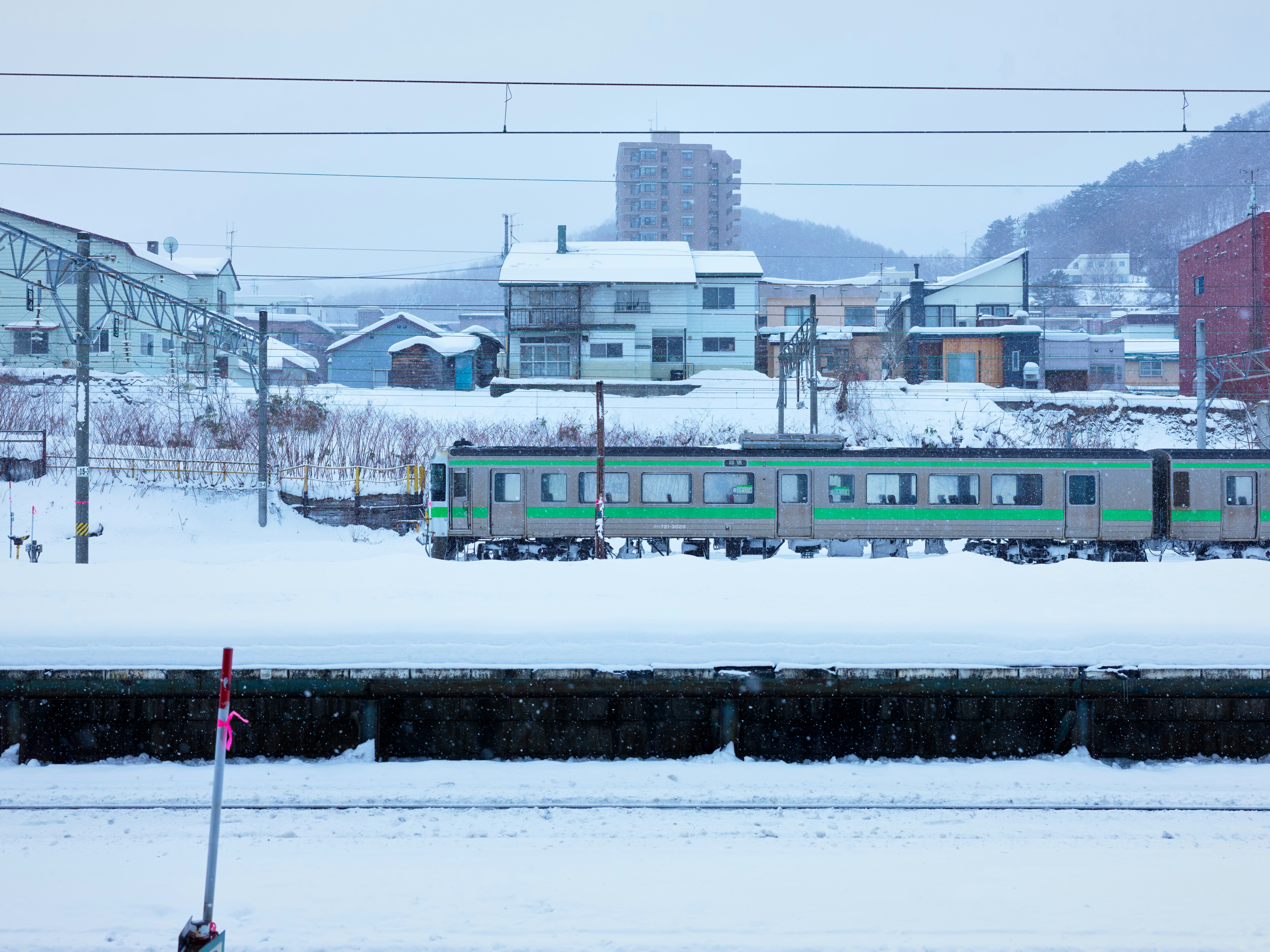 Snowy onsen landscape in Kyushu