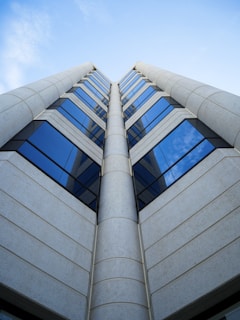 A tall building with a sky background