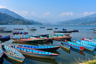 A bunch of boats that are sitting in the water