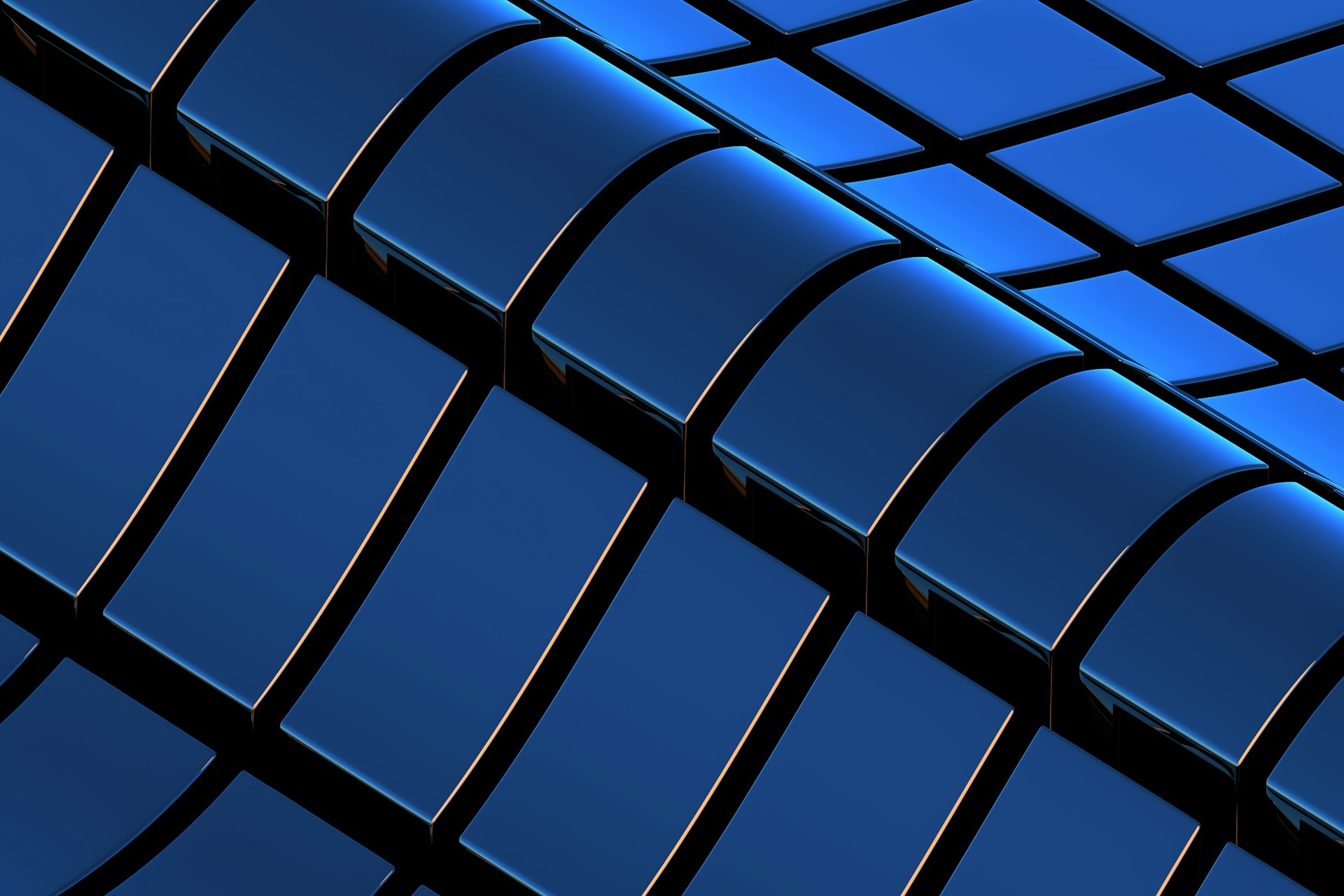 A close up of a blue metal surface