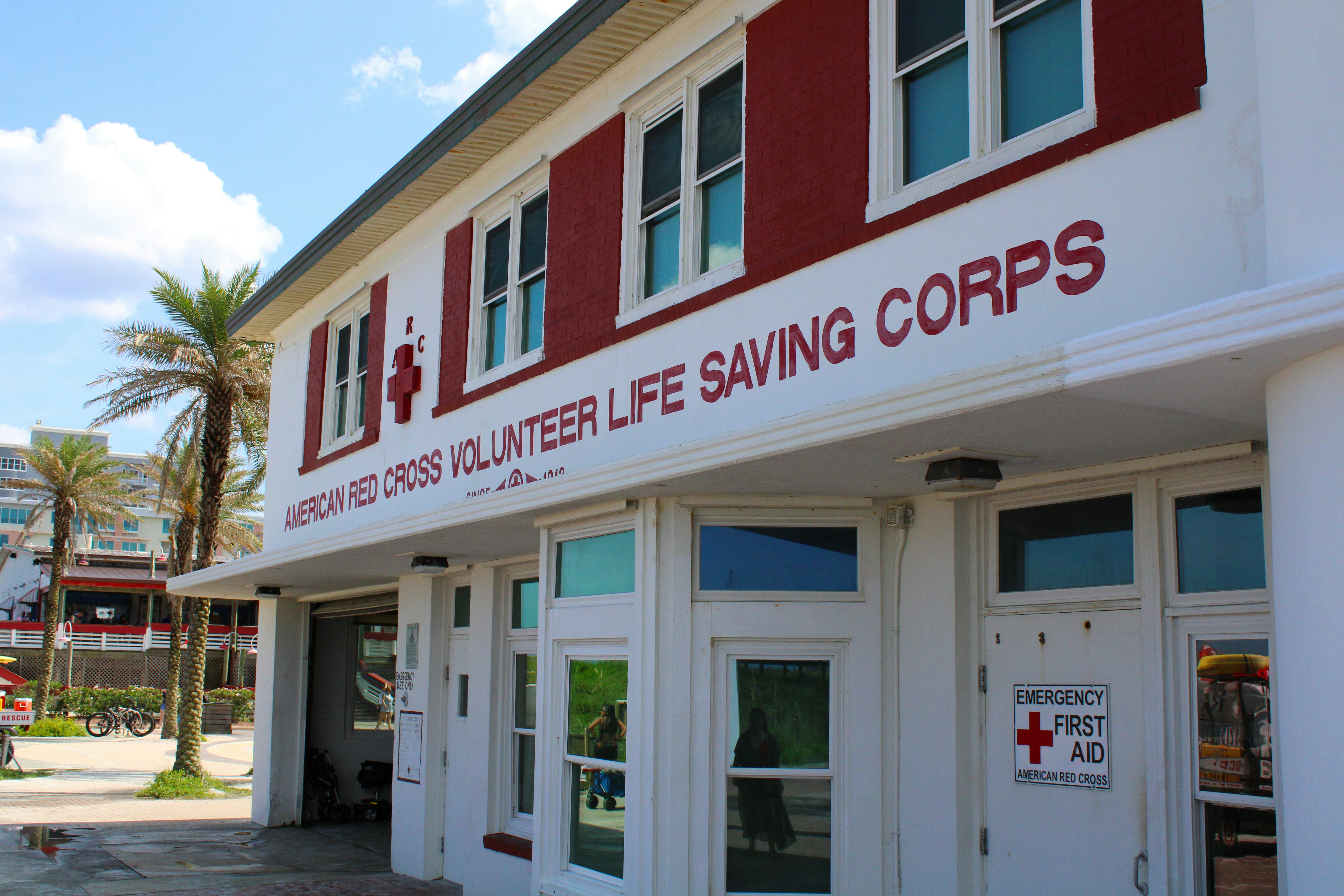 The American Red Cross Volunteer Life Saving Corps building at Jacksonville Beach, FL
