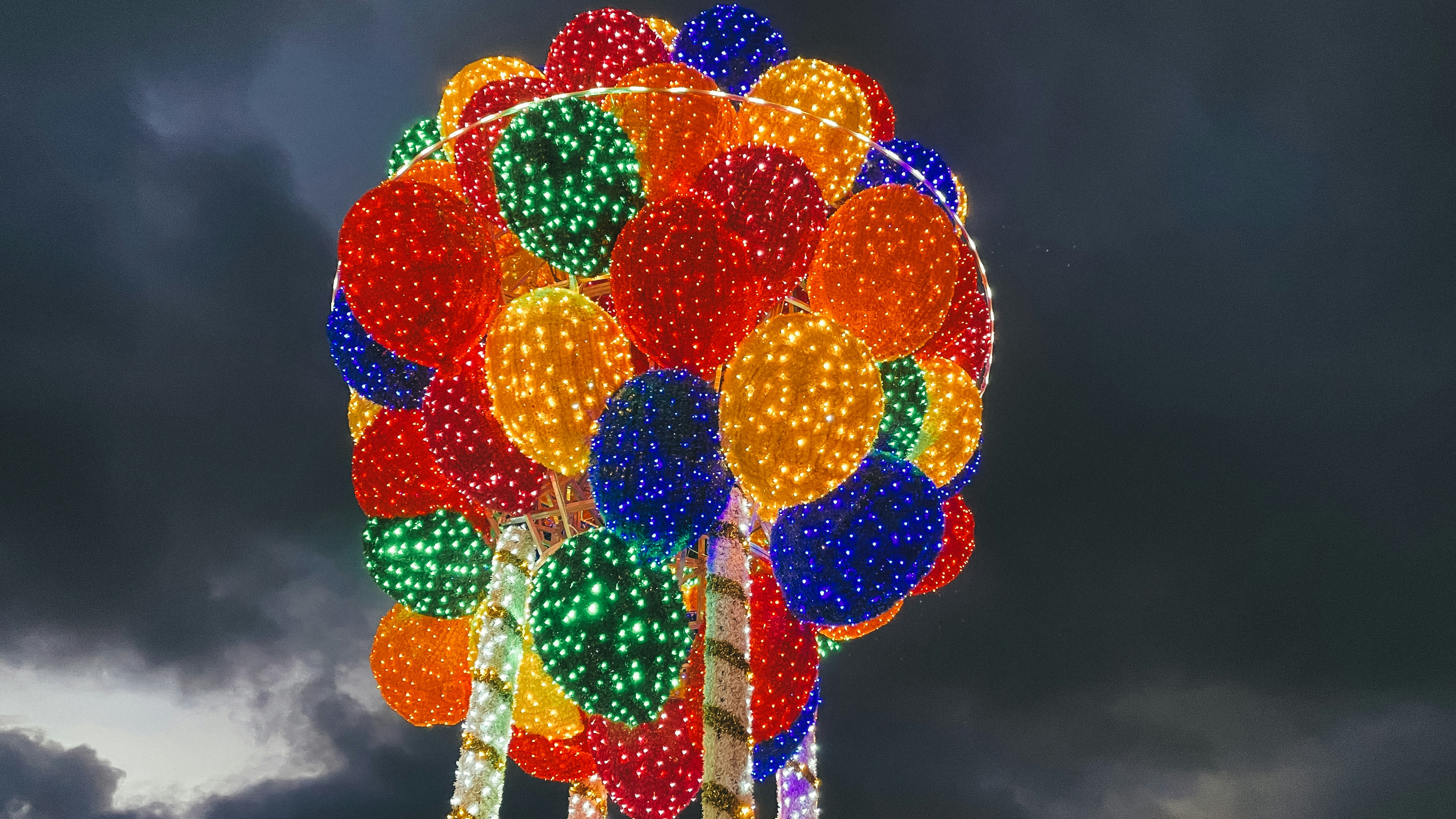 Joyful birthday flower arrangement with festive accents