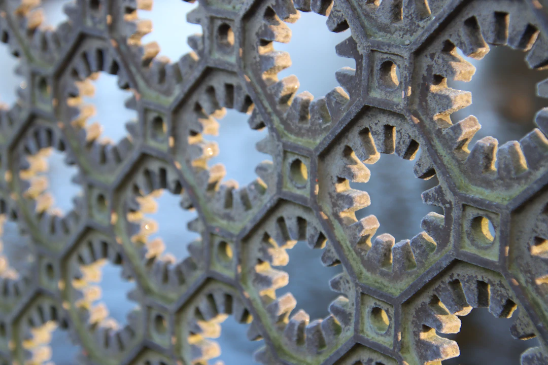 mechanical structure close up