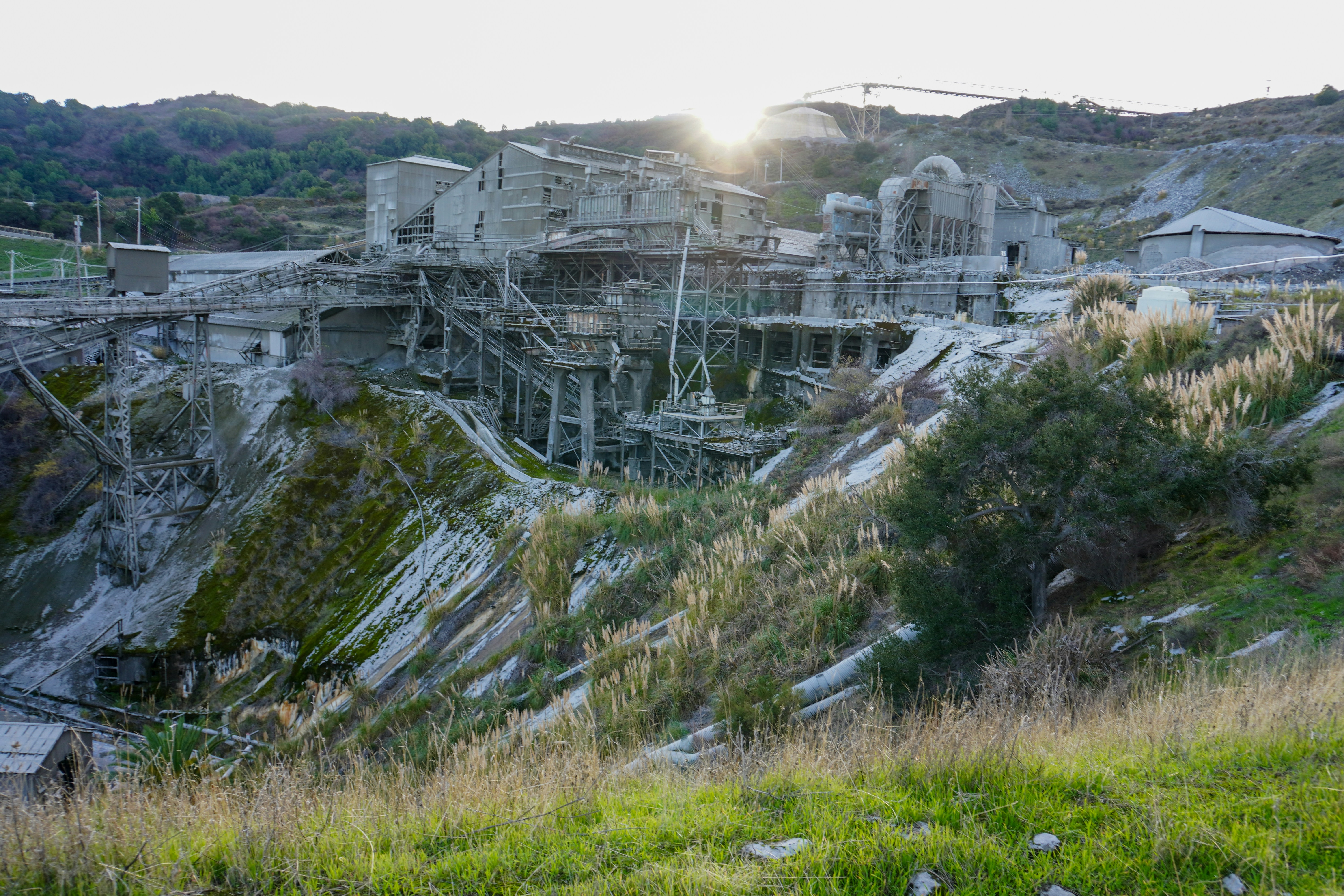 Industrial cement production facility