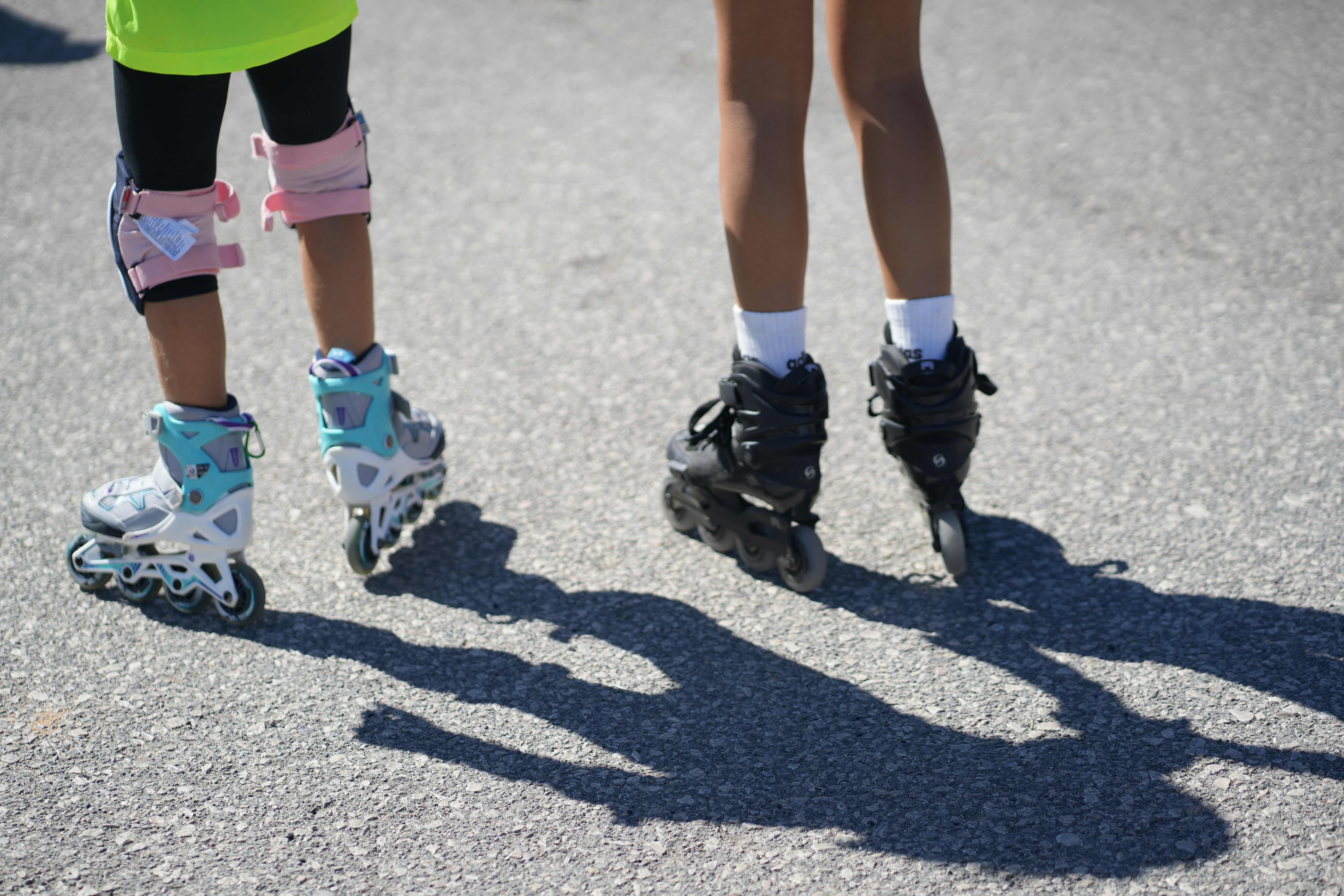 A couple of people standing next to each other