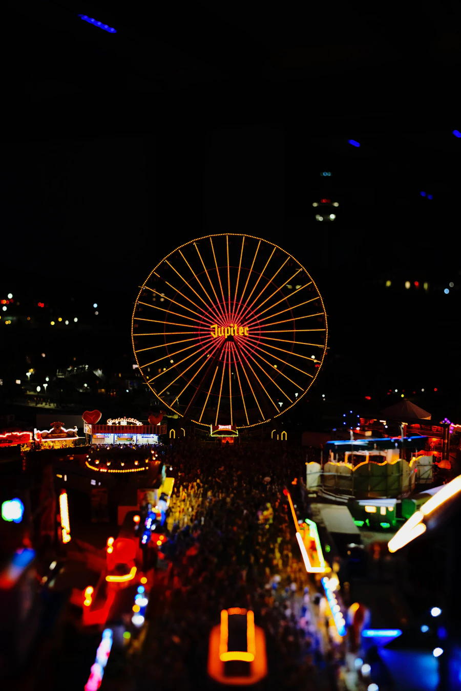 Festival ferris wheel at night