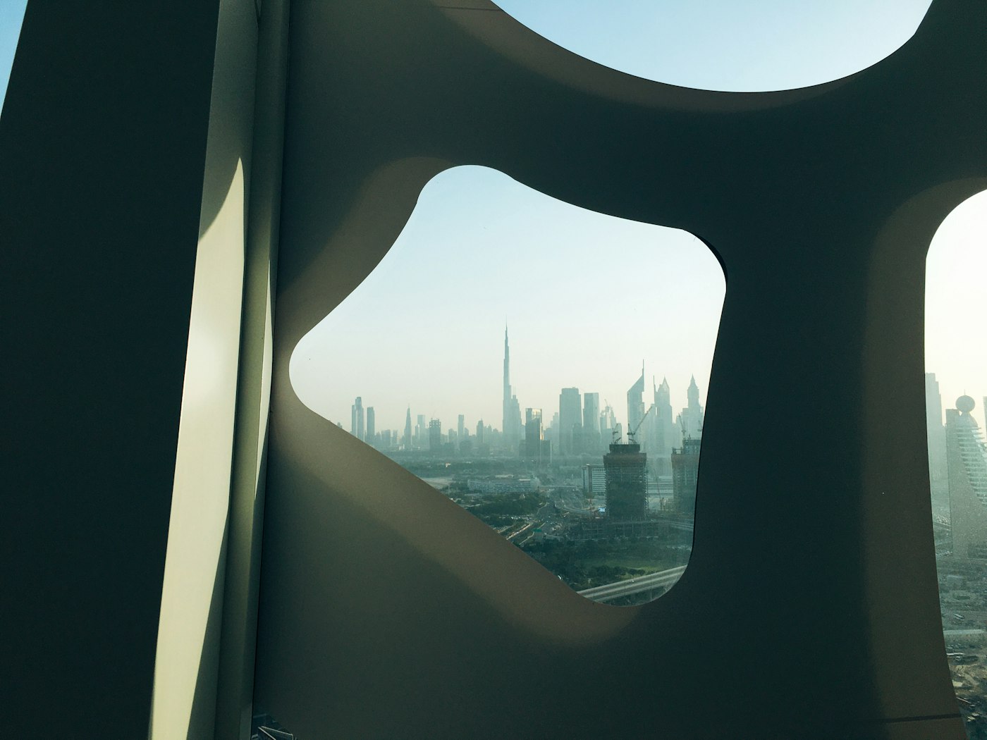 Dubai residential tower at sunset