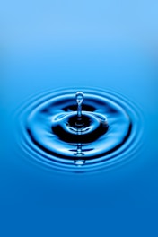 A drop of water that is in the water