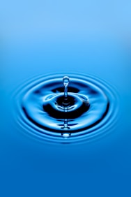 A drop of water that is in the water