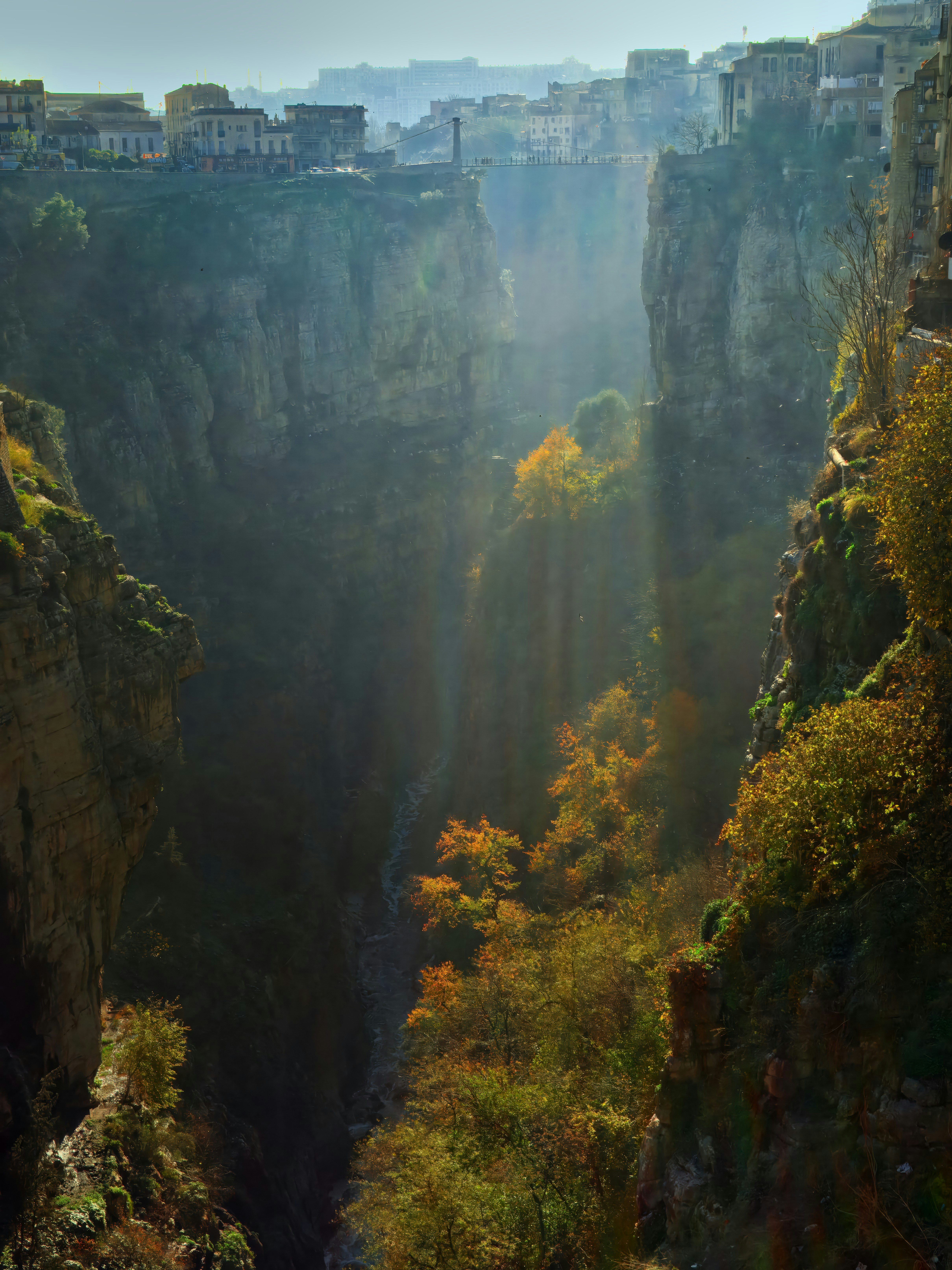 View over the city of Constantine and its bridges.