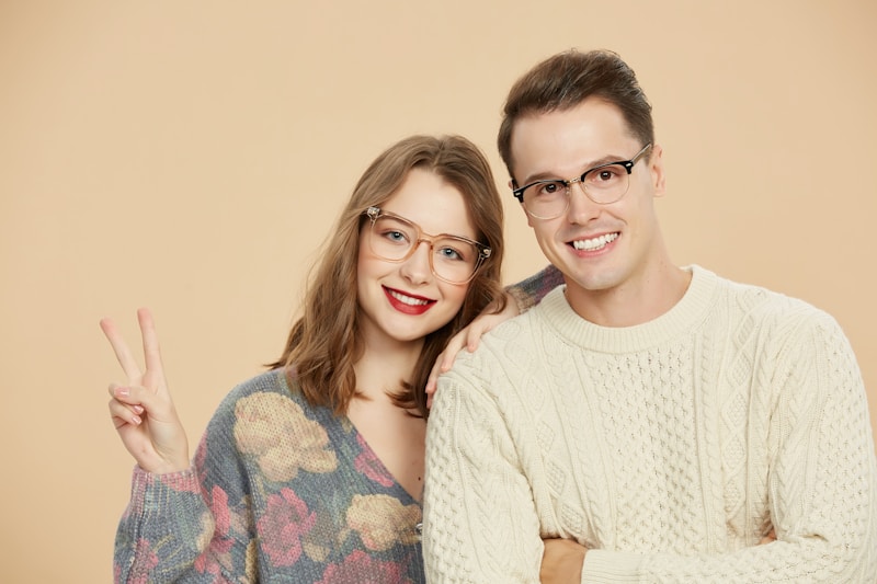 A man and a woman posing for a picture