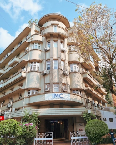 A large building with many windows and balconies