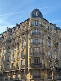 A tall building with a clock on the top of it