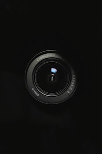 A close up of a camera in the dark