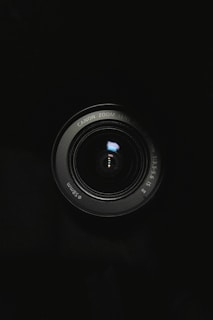 A close up of a camera in the dark