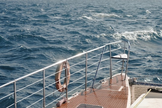 A boat traveling across a body of water