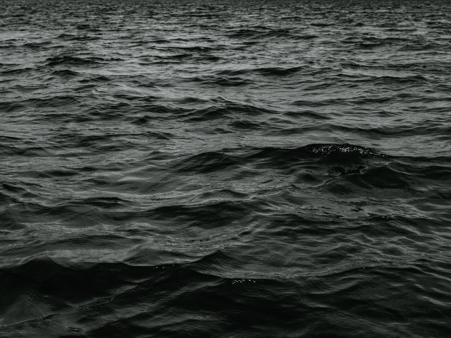 A black and white photo of a body of water