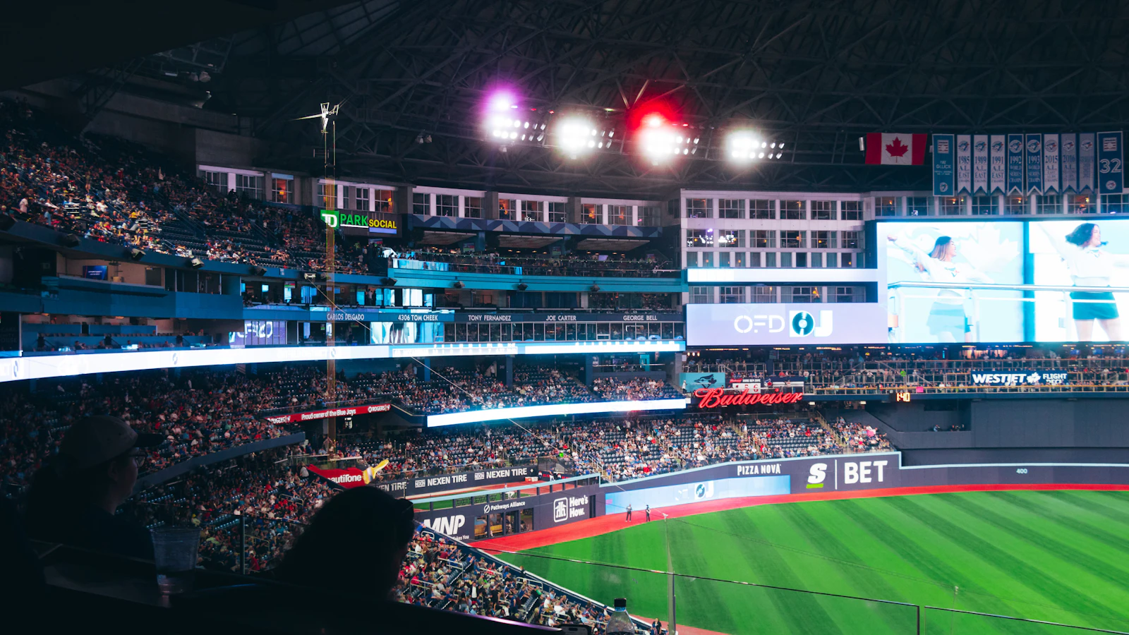 Fans filling the stands at Rogers Centre during a Toronto Blue Jays game