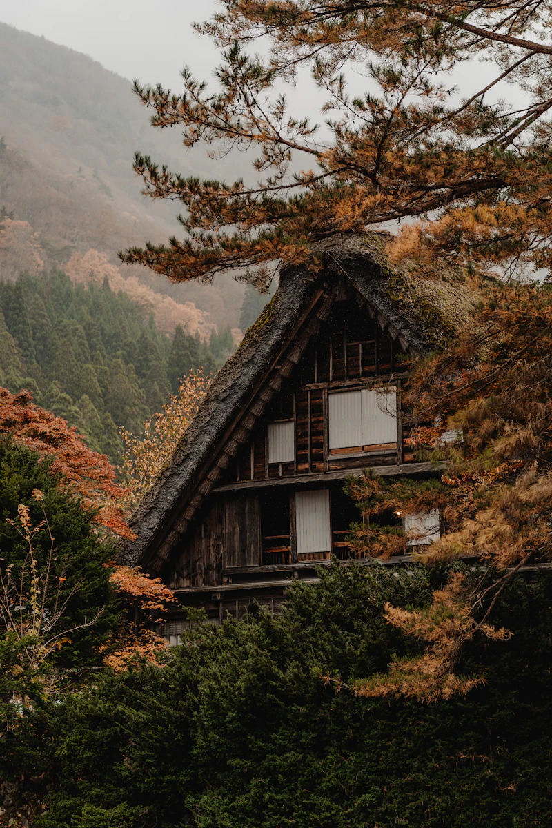 森の焚き火小屋 外観