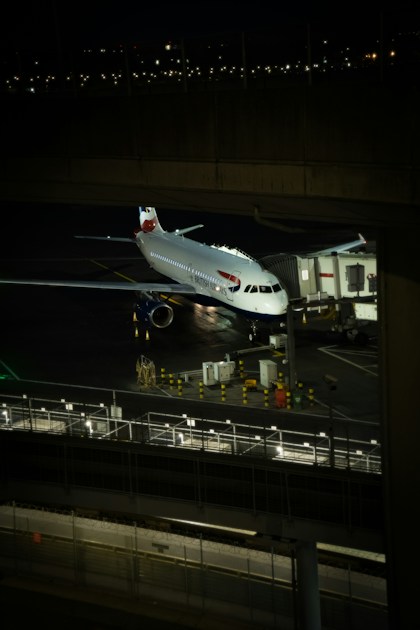 Rhodes Airport at Night Transport
