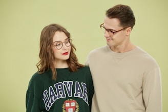 A man and a woman standing next to each other