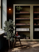 A room filled with lots of shelves filled with lots of bottles