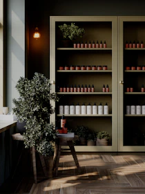 A room filled with lots of shelves filled with lots of bottles