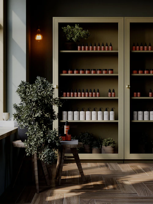 Interior of a modern retail store