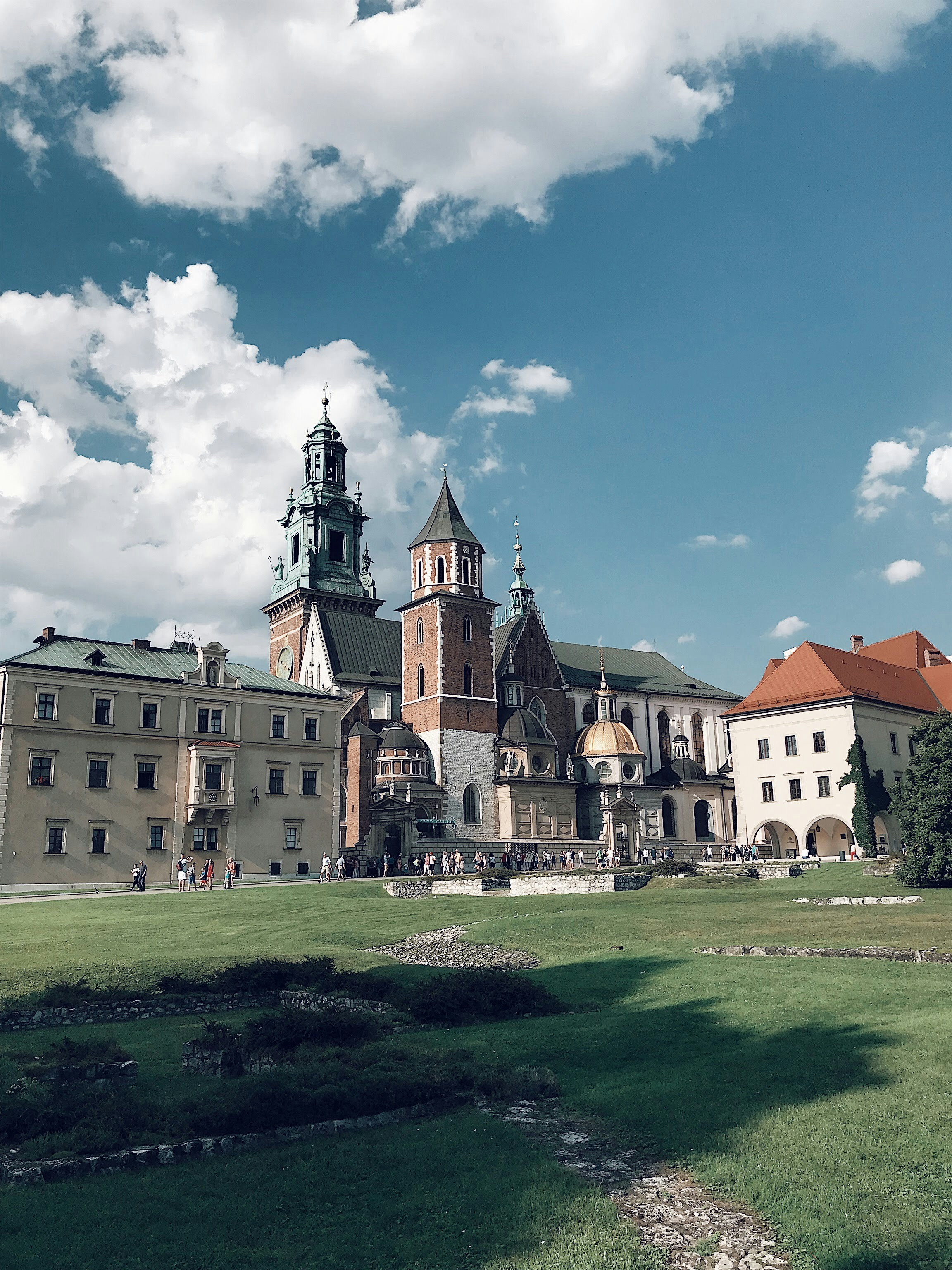 A large building with a clock tower on top of it