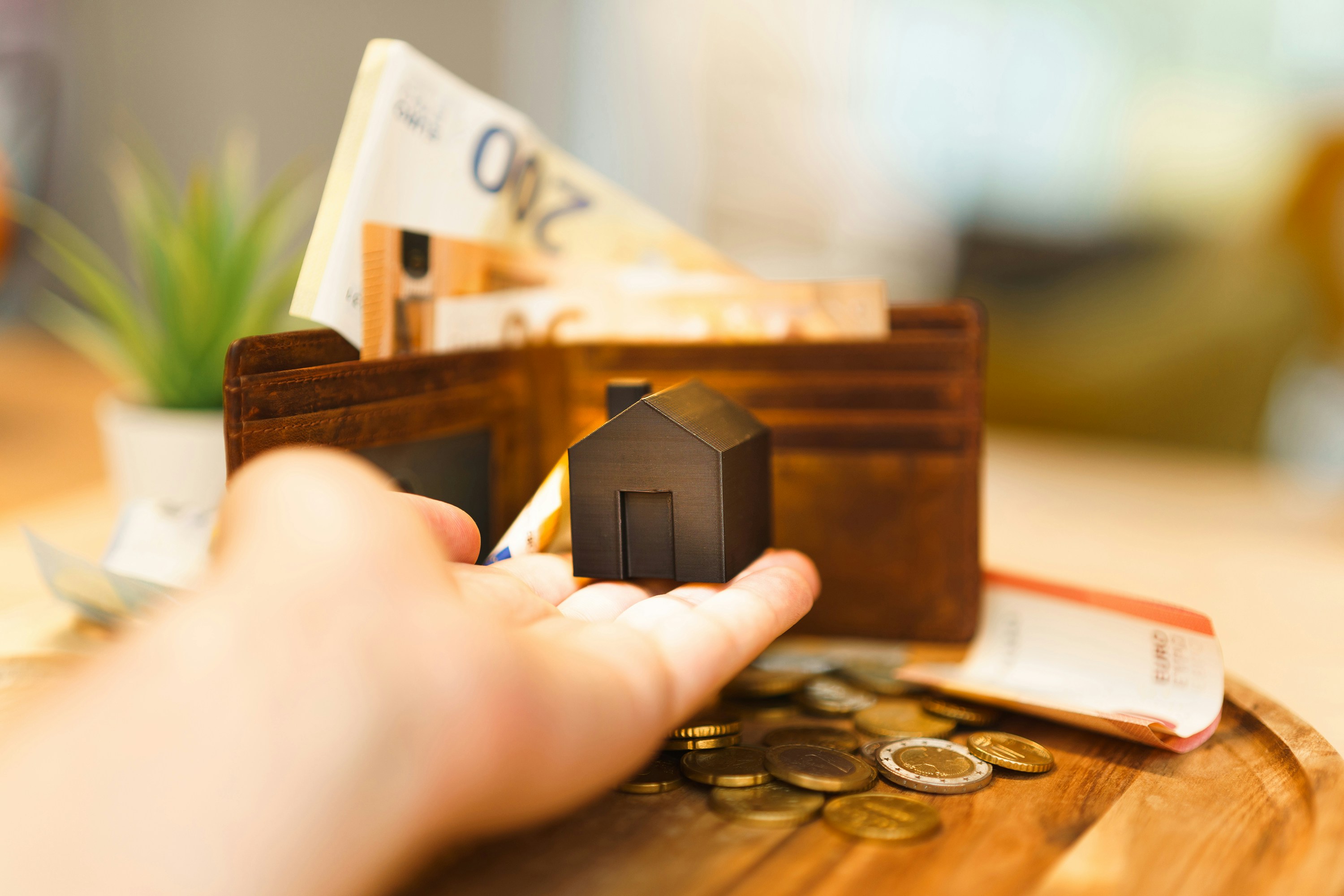 household expenses housing costs house miniature wallet