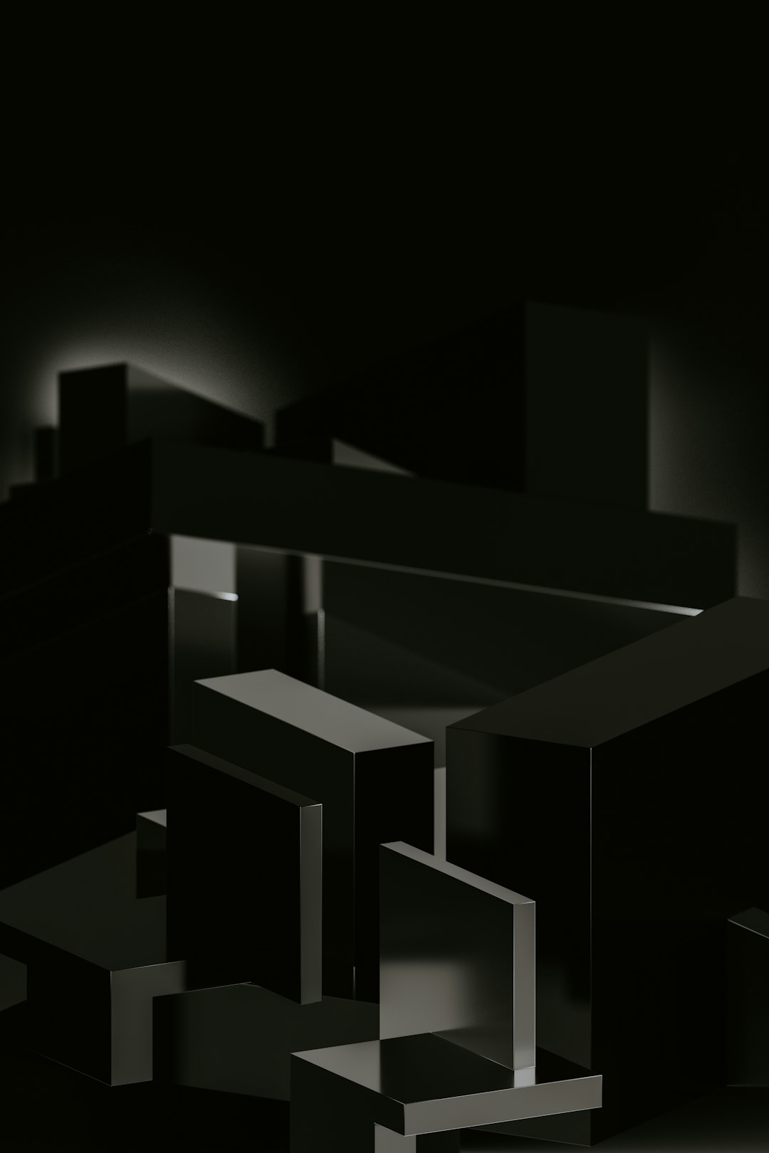 A black and white photo of a bunch of cubes
