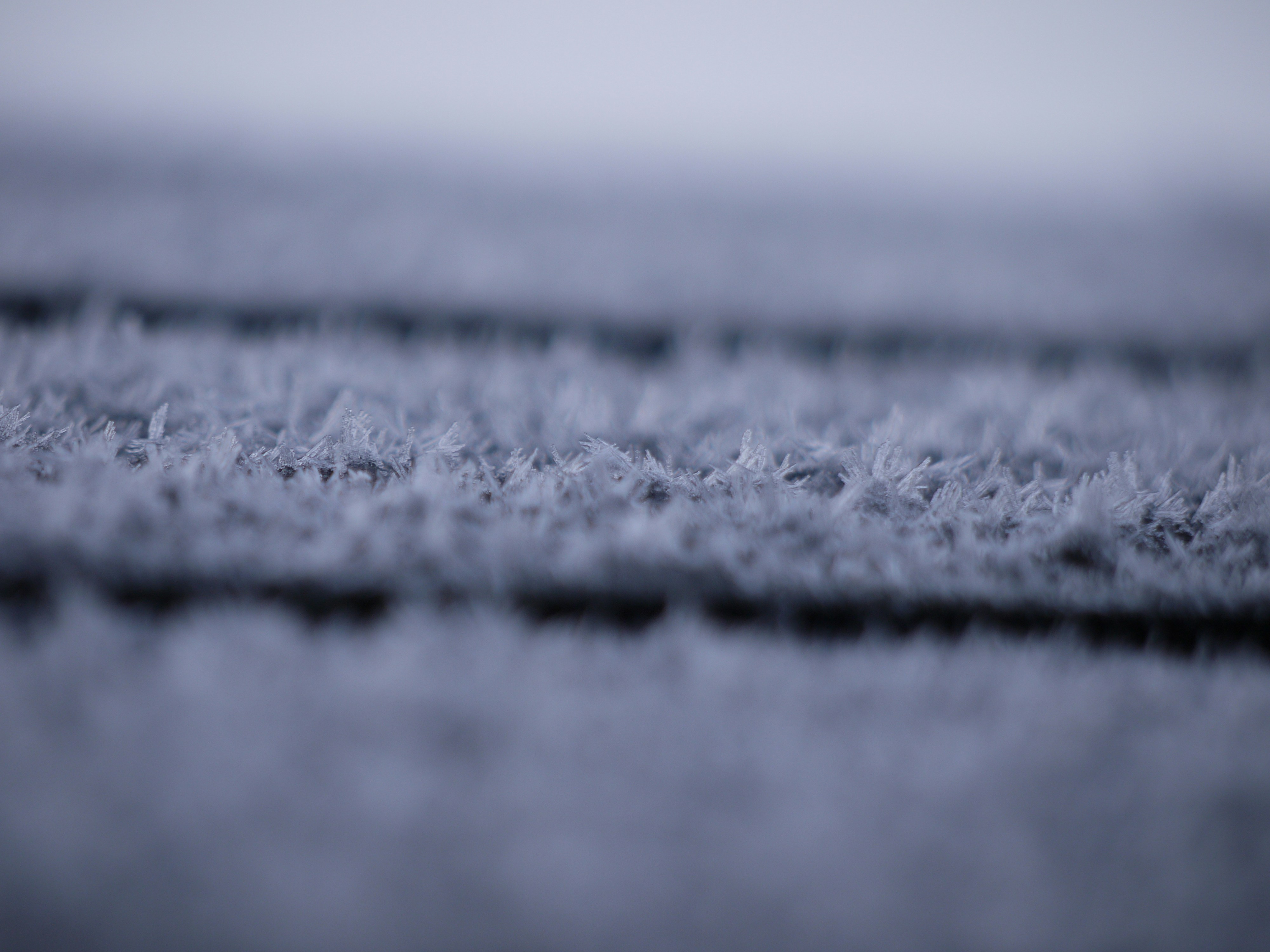 A black and white photo of snow on the ground