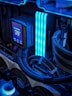 A close up of a computer with many wires