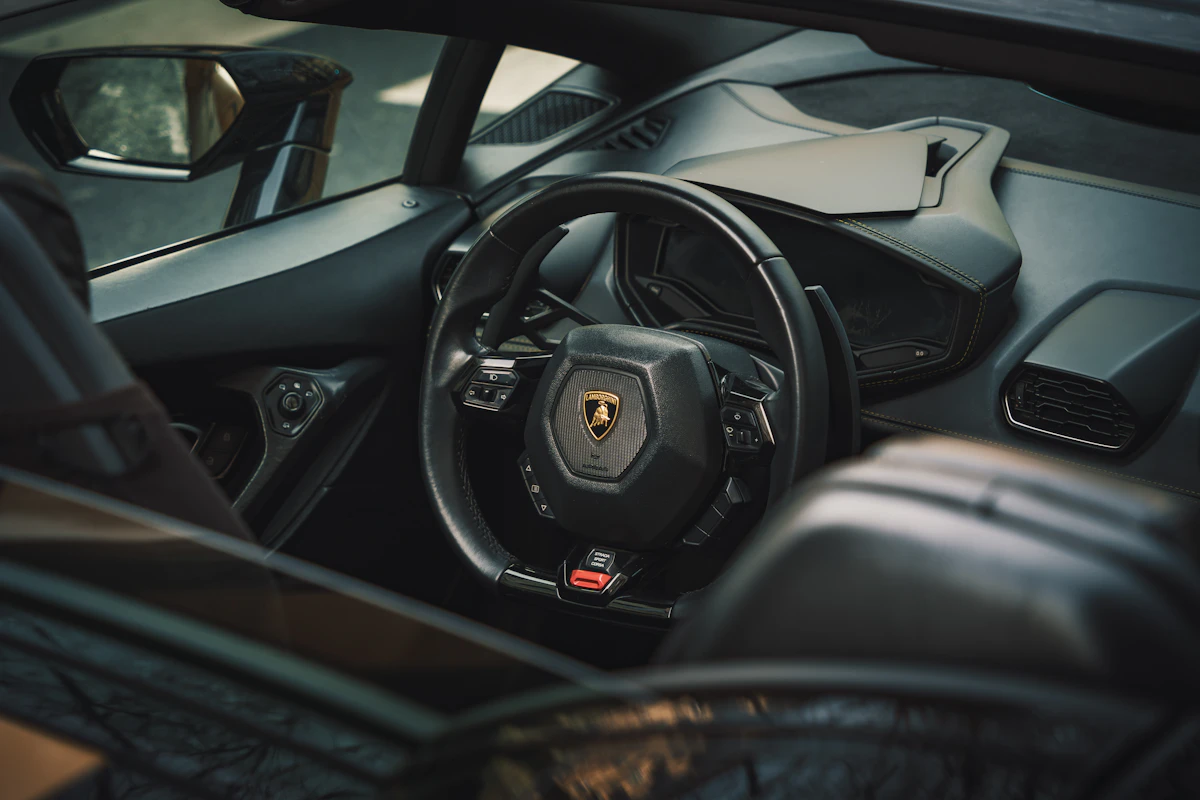 Luxury car interior detail