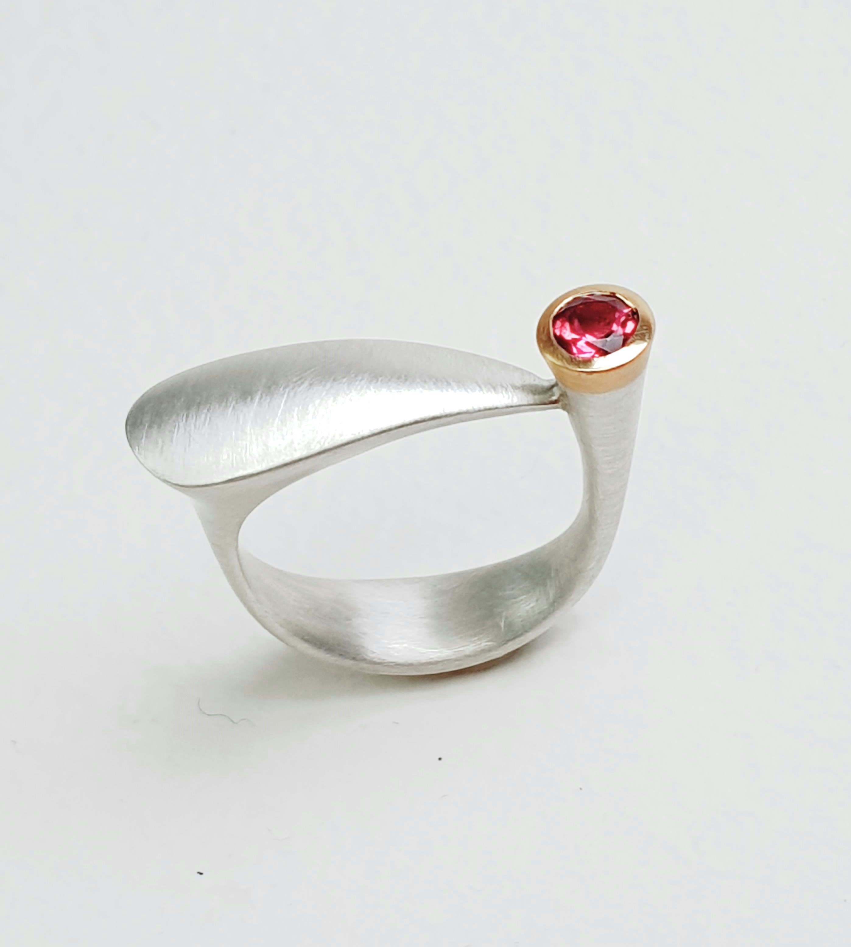 Silver Ring with Garnet