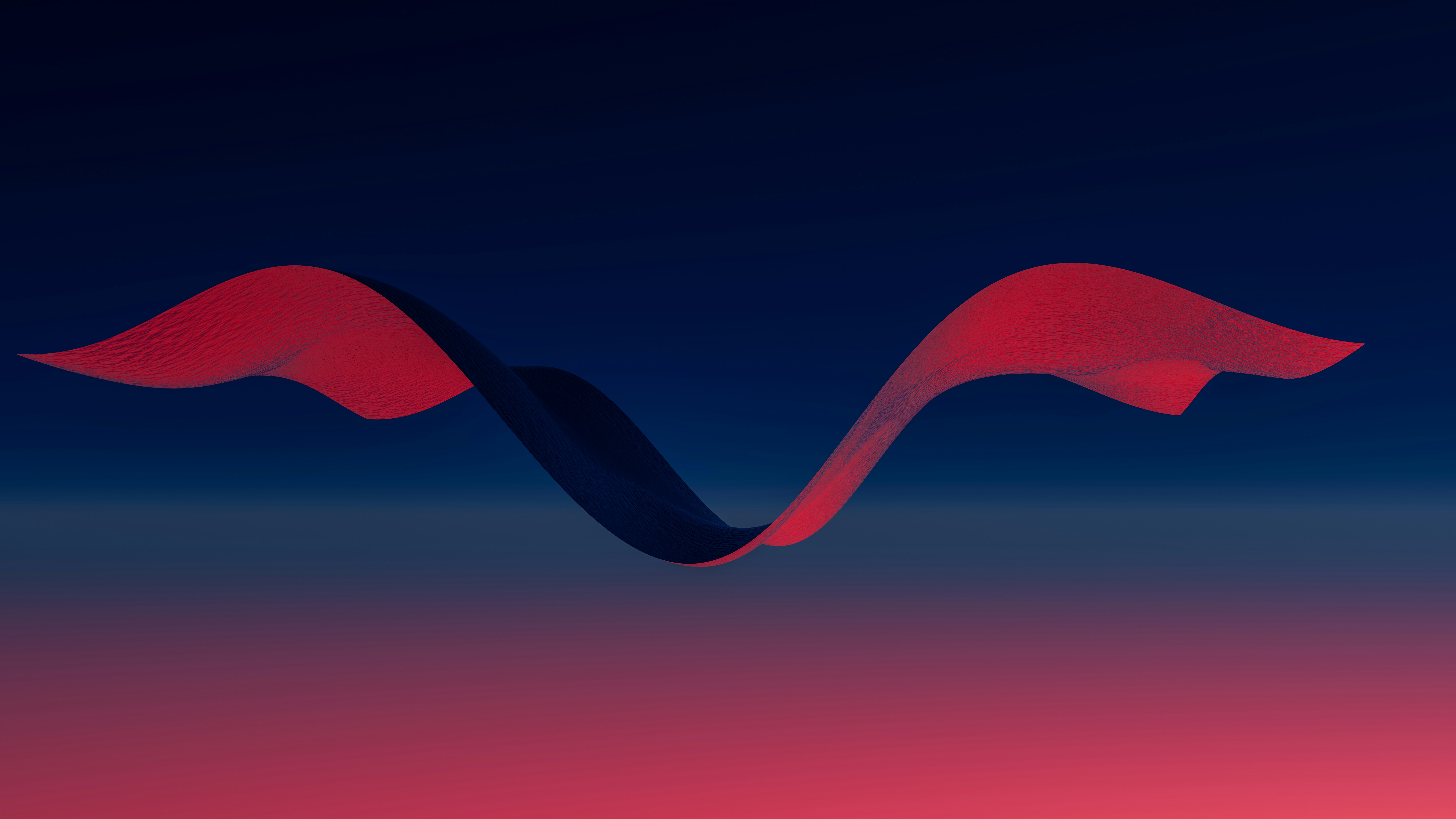 Une image floue d’une vague rouge sur un ciel bleu