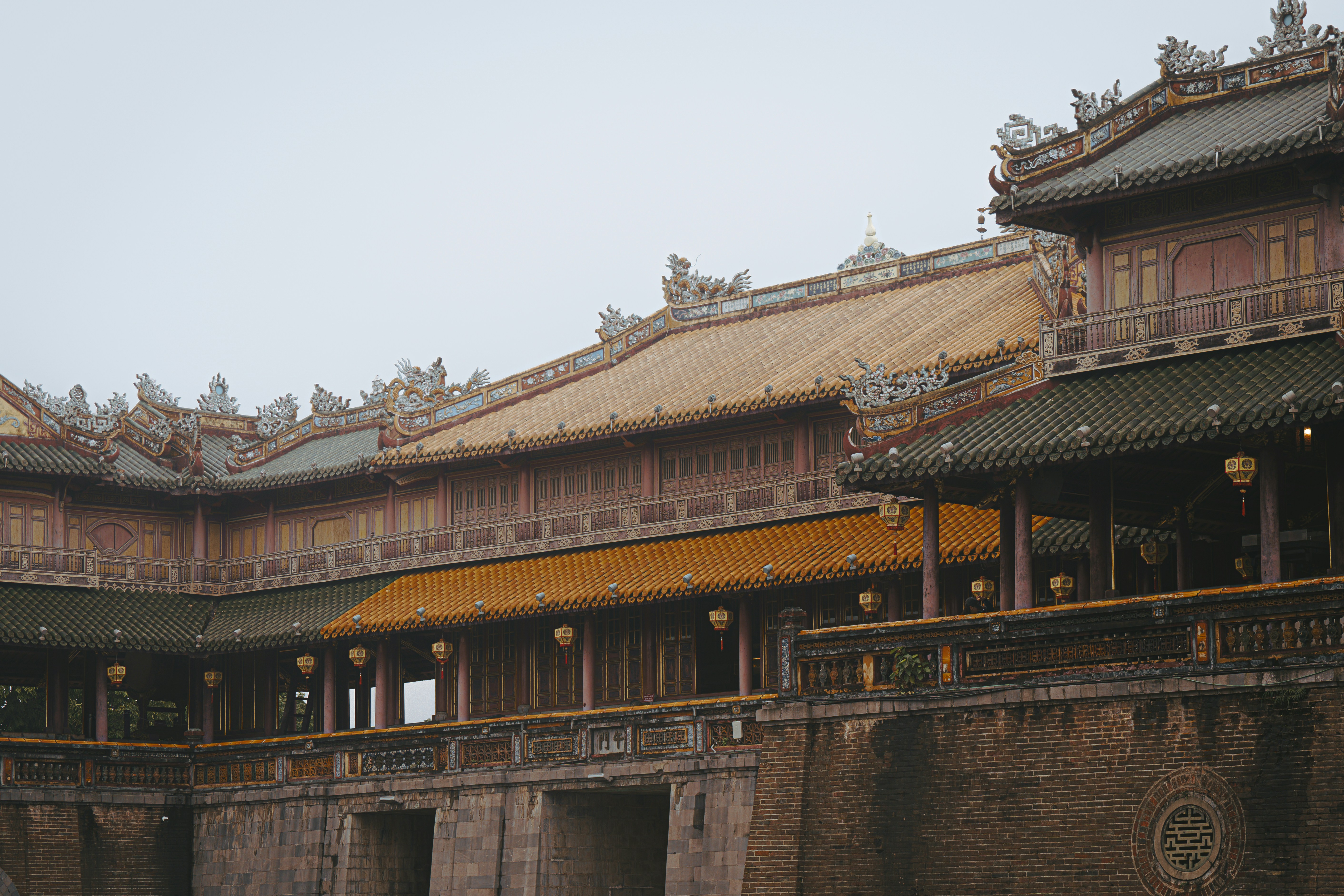 A large building with a lot of windows on top of it