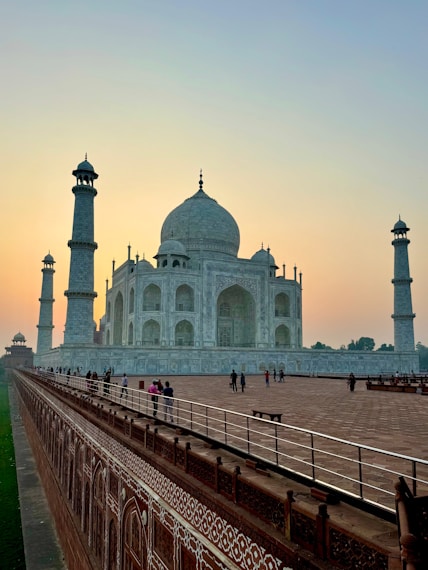 The Taj-Mahal at sunrise 