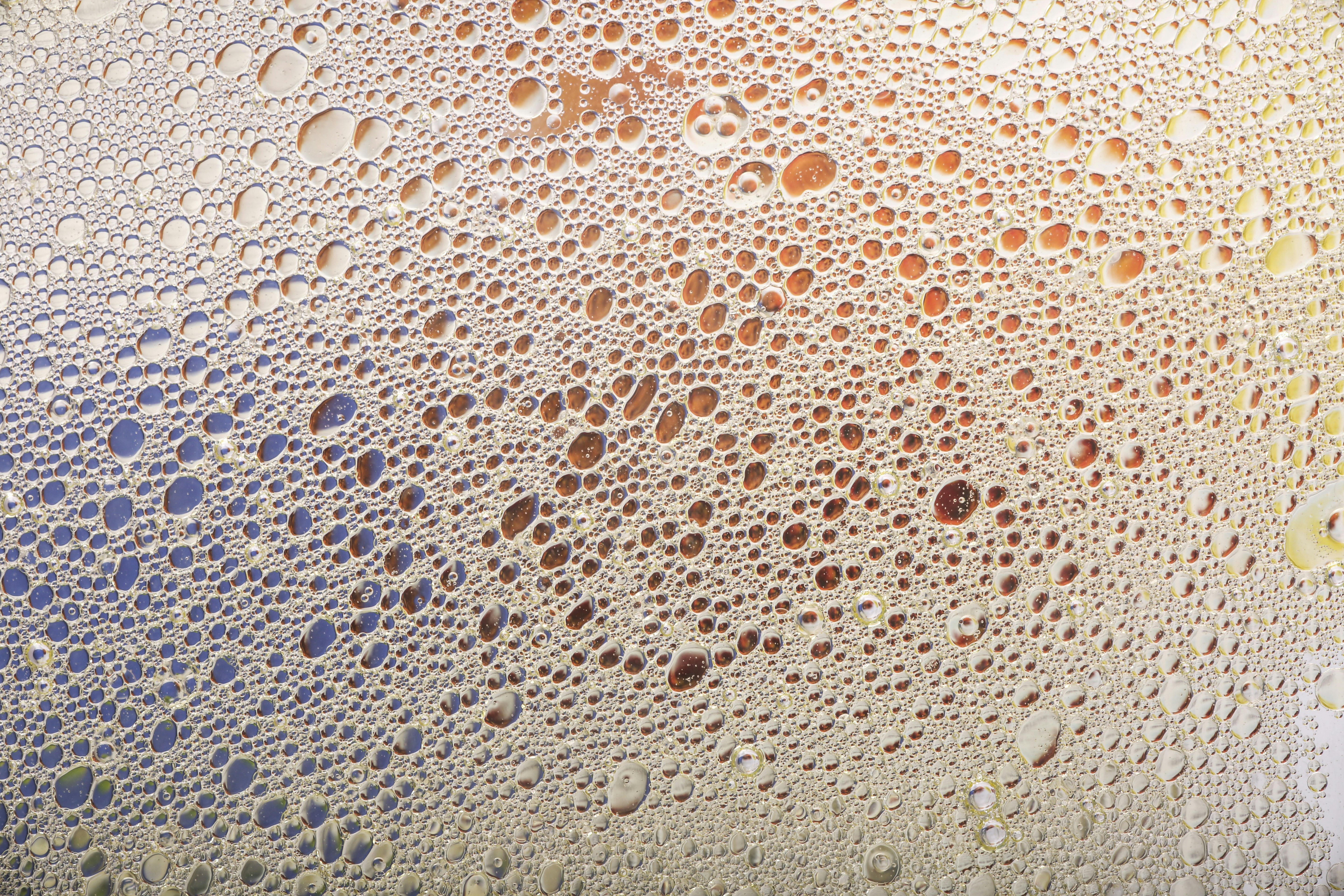A close up of water bubbles on a surface