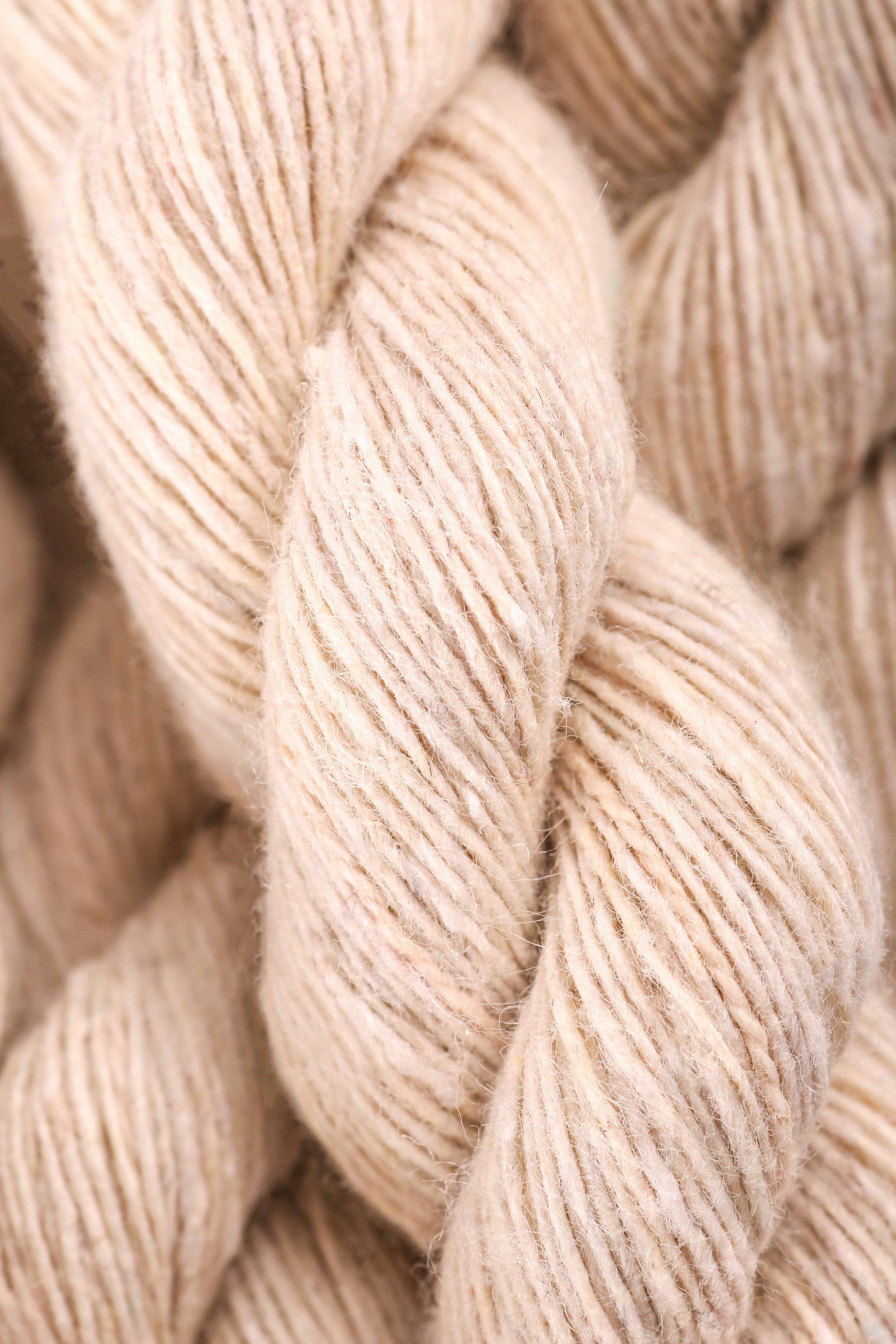 A close up of a skein of yarn