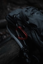 A backpack with a pair of scissors on it