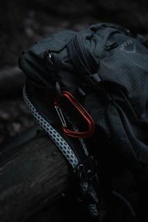 A backpack with a pair of scissors on it