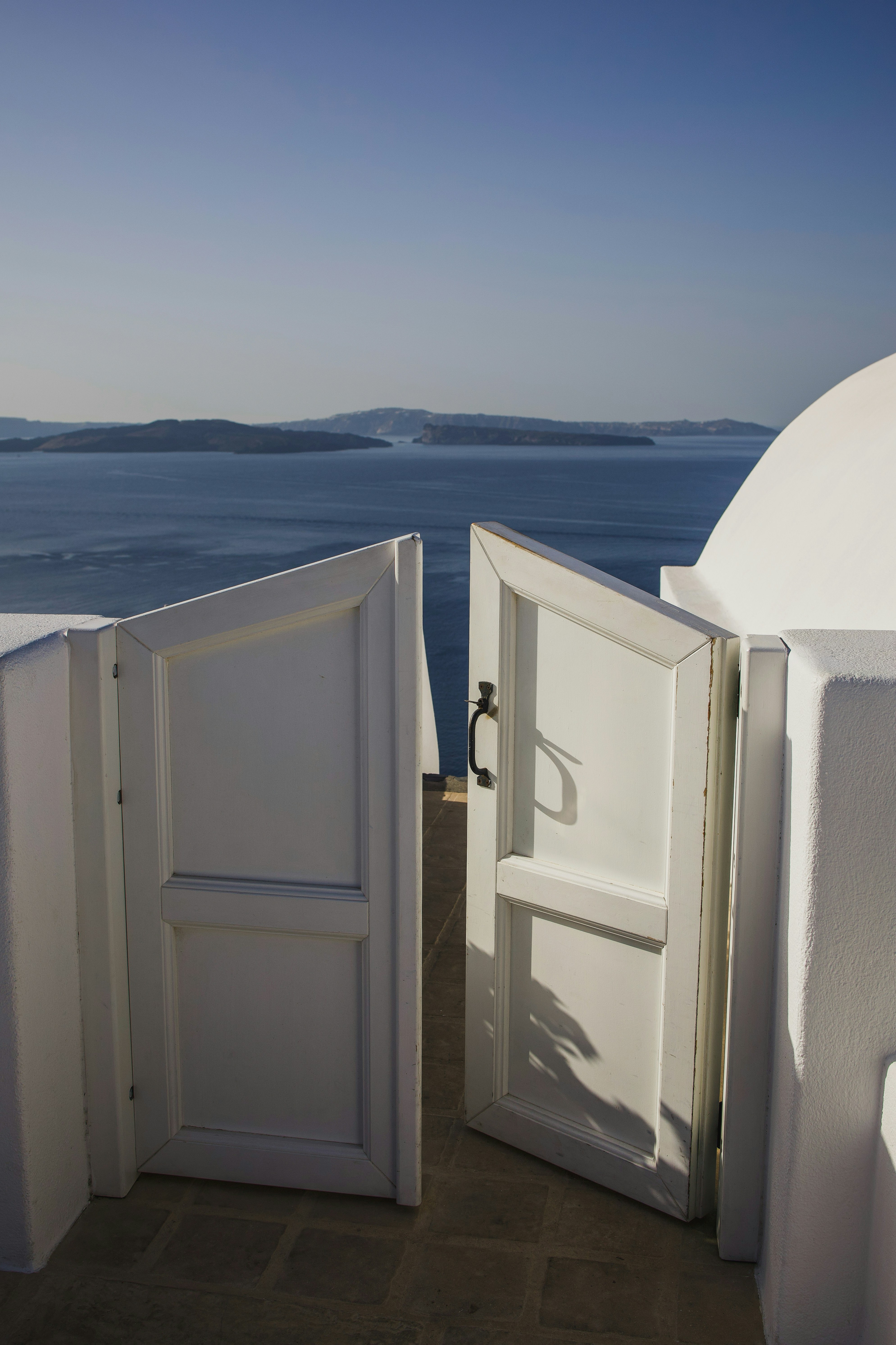 An open door on the side of a building