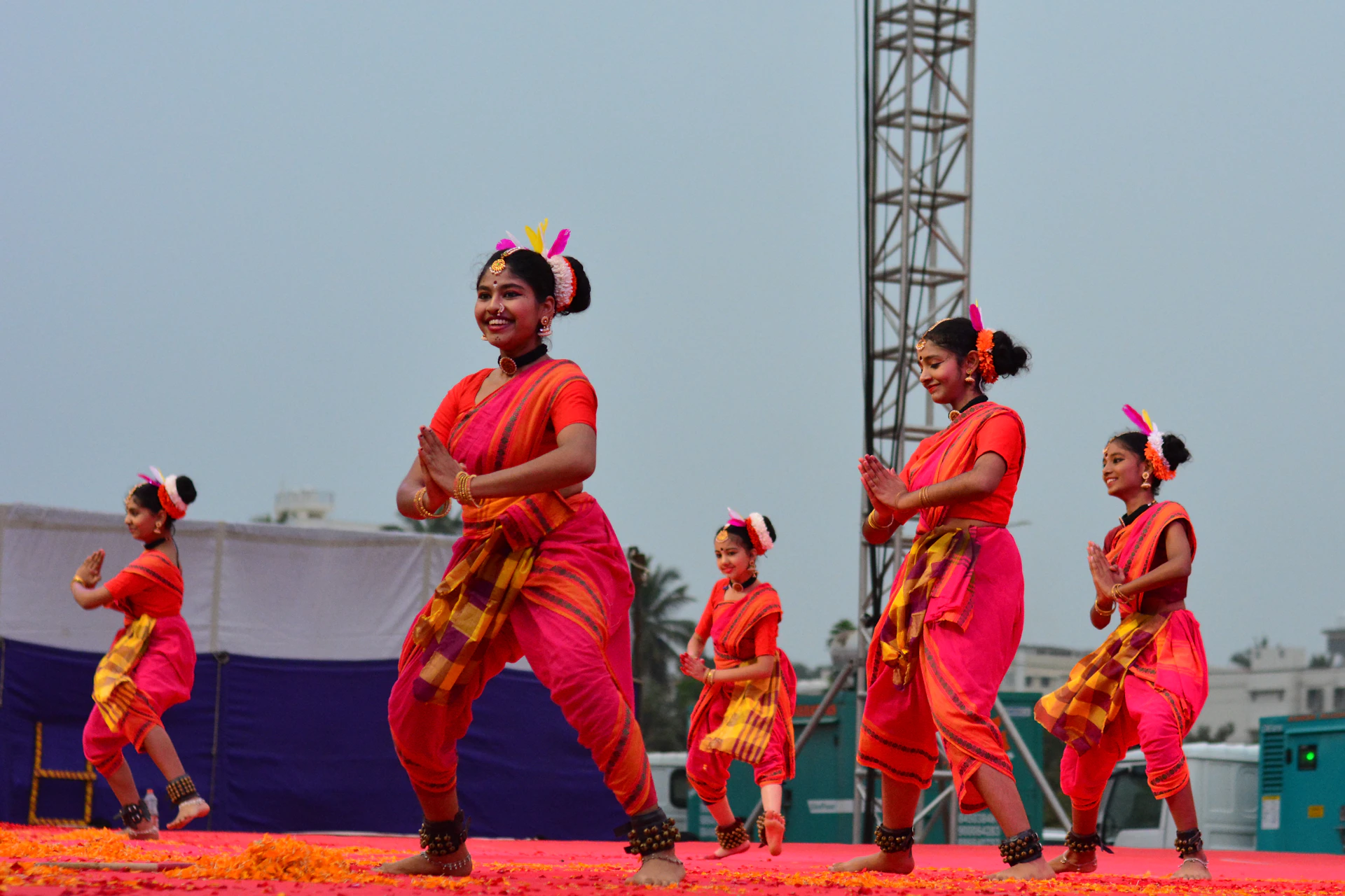 A group of women dancing on a stage