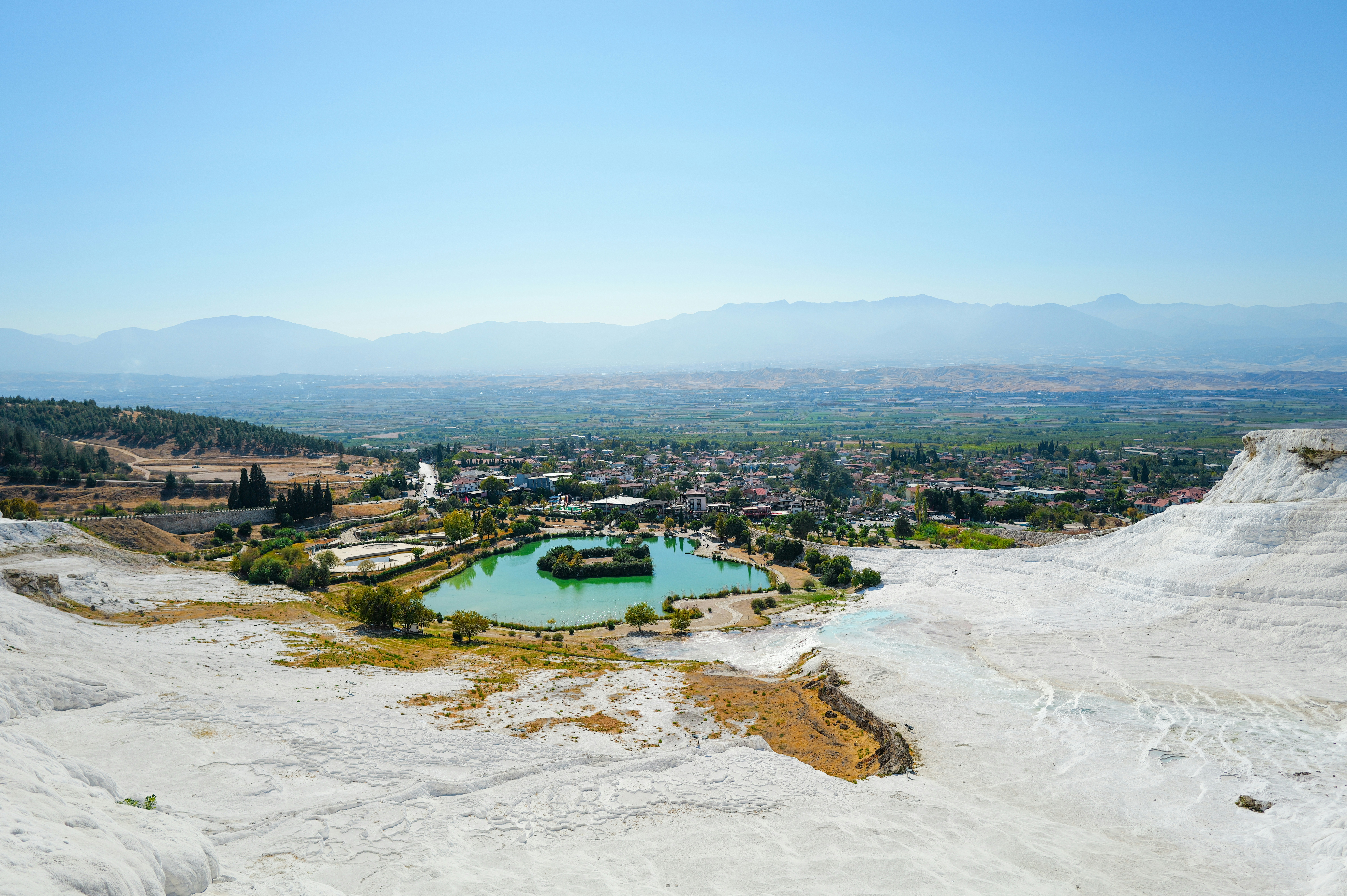 Travertine landscape in Denizli, Turkey