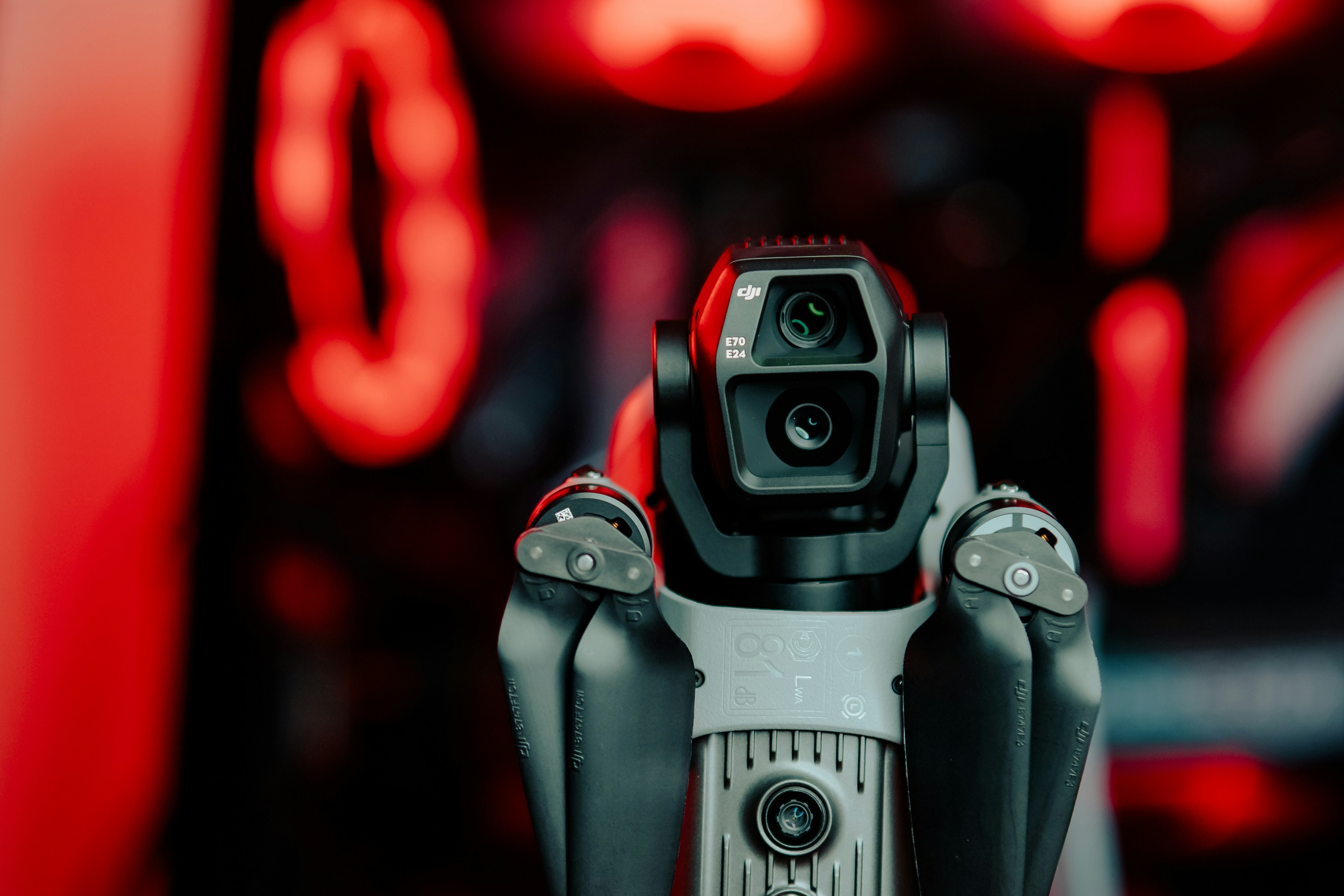 Close up of a camera on a table, Branimo photography equipment.